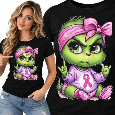 KOSZULKA DAMSKA ŚWIĄTECZNA  GRINCH BABY 2